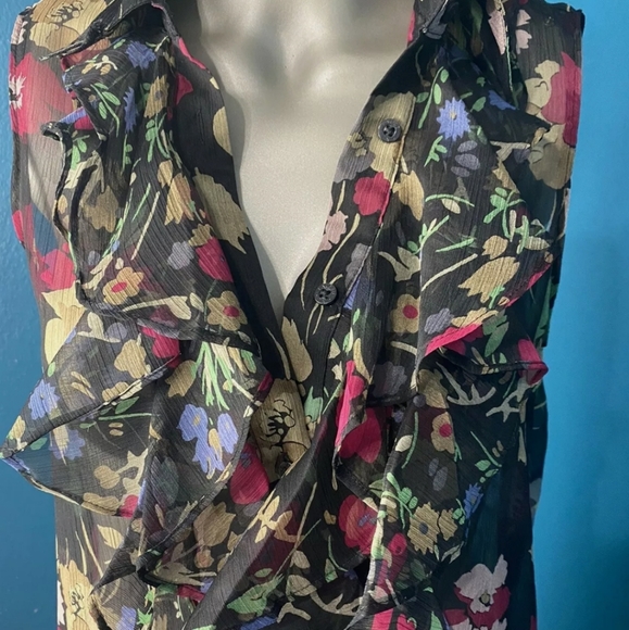 Lauren Ralph Lauren Sleeveless Shirt Size 2 - Picture 4 of 8